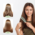Detangler Hairbrush, Soft Bristle Detangling Brush for Straight, Wavy, Curly and Fine Hair, Dry and Wet, Quick Smoothing for Women and Men, Eco-Friendly & Sustainable Material (Green)