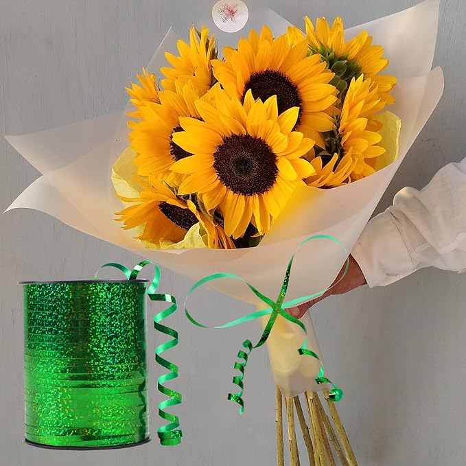 500 Yards Green Curling Ribbon， Metallic Shiny Curling Ribbon use - Image 6