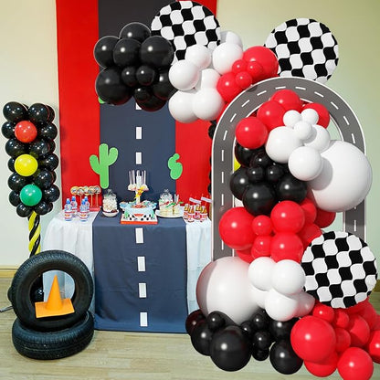 Racing Car Balloons Arch Garland Kit, Wheels Balloon - Image 8