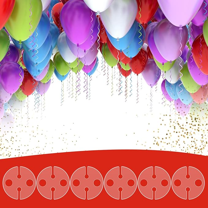 200 Pcs White Clear Balloon Clips - Image 5