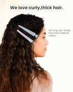 AIMIKE Extended Sectioning Hair Clips w/Built-in Silicone Band, 4.8" No-Crease Non-Slip Hair Styling Clips for Thick, Long Hair – Blow Drying,Hair Rollers, Rust-Free –6 Pack, Morandi Misty Trio Series