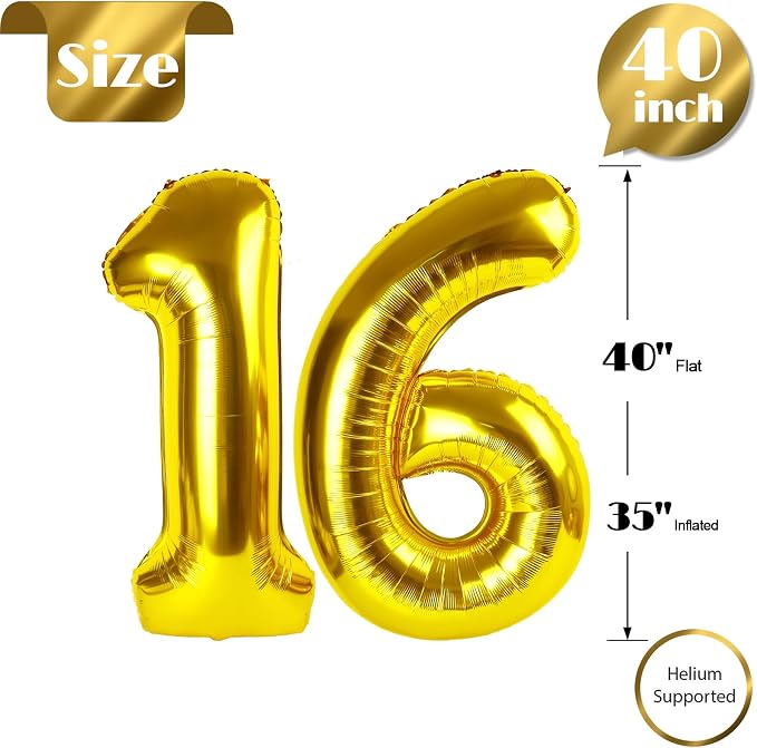 Gold 16 Balloon - Image 6