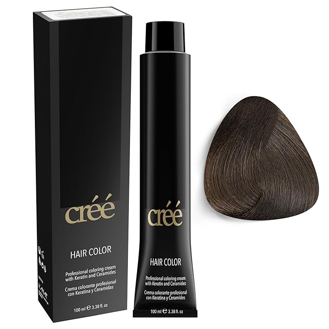 Cree Professional 6.1 - Dark Ash Blond Permanent Hair Color - Long Lasting, Rich Vibrant - Gray Coverage 100ml - 3.4 fl.oz.