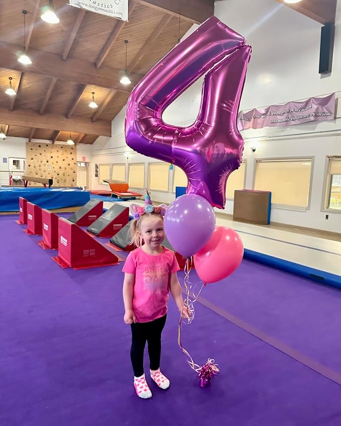 1 Balloon - Pink Birthday Number Balloons, 40 Inch Decorations Men Women | Pink - Image 4