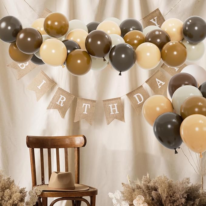 50pcs Brown Balloons, 12inch Dark Brown Latex Neutral Balloons | Balloons - Image 4