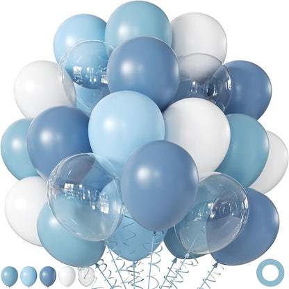 Dusty Blue Balloons for Baby Shower Gender Reveal Birthday Party Decoration | by JOYFLOAT