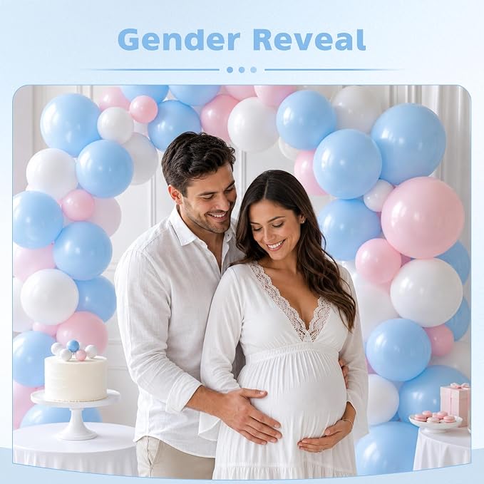 Pastel Blue Balloons, 12 Inch Baby Blue Latex Party Balloons | 30 Pack Light - Image 5