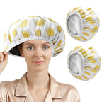 YIZIJIZI 2 Pieces Heat Cap for Deep Conditioning, Conditioning Cap Made of Aluminum Foil for Home and Salon Use, Hair Dyeing（Yellow, small）