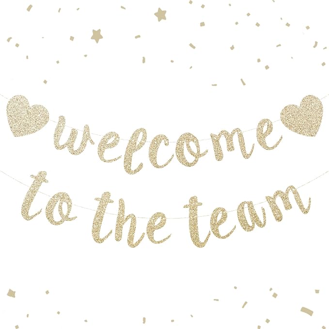 Welcome to the Team Banner Pre-Strung No DIY, Glitter New Employee Welcome by Unknown