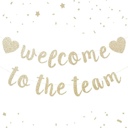 Welcome to the Team Banner Pre-Strung No DIY, Glitter New Employee Welcome by Unknown