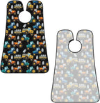 Beard Apron Hair Catcher, Cartoon Milk Farm Tractors Black Shave Bib, Waterproof Non-Stick Shaving Bib, Trimming Grooming Tool for Dad Men Anniversary