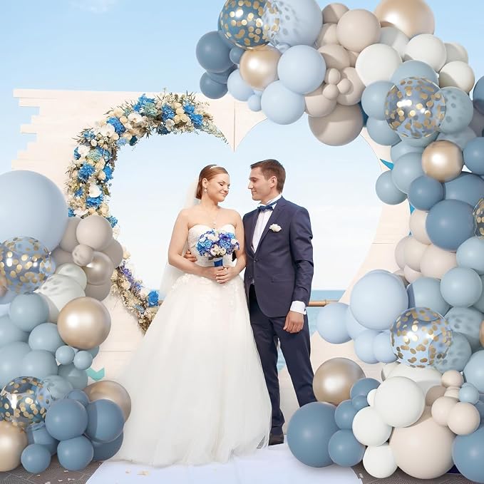 Ouddy Party Dusty Blue Balloons Arch Garland Kit 18 12 10 5 Inch | Different - Image 4