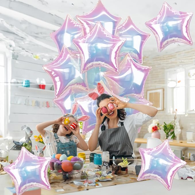 Iridescent Star Balloons - Image 6