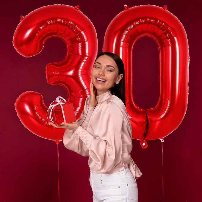 Red Number 0 Balloon 40 Inch, Big Large Foil Helium Number Balloons, Jumbo - Image 6