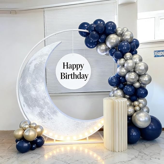 50pcs 12 Inch Premium Navy Blue Latex Balloons | Royal & Dark Blue Balloons - Image 5