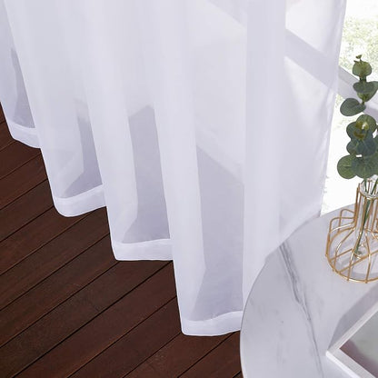 NICETOWN White Sheer Curtains 72 inches Long - Image 7