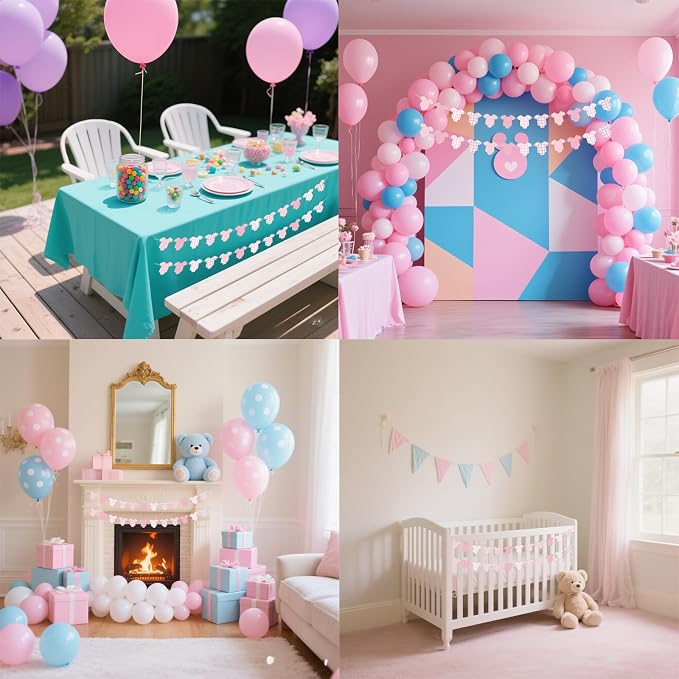 2Pcs Pink Boy Or Girl Banner, Pre-Strung Baby Gender Reveal Decorations - Image 5