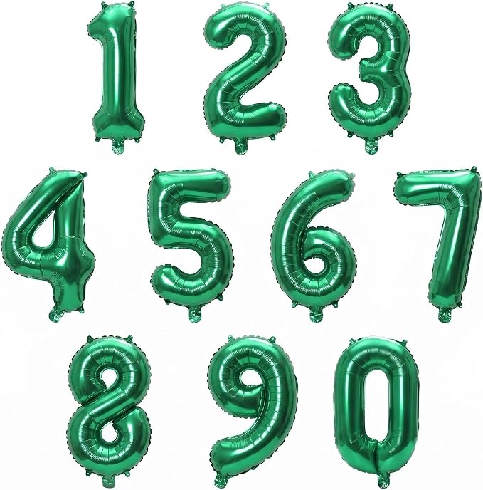 16 Inch Foil Mylar Number Balloons 0-9 by YPSelected