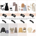 Velscrun Flat Hair Clips for Women Girls, 2 Styles 8 Pcs Lay Flat Claw Clips, Strong Hold French Duck Billed Large Side Hair Jaw Clip for All Hair Types, Fashion Trendy Hair Accessories Black