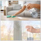 2 Pack Glass Spray Bottles with Silicone Sleeve, 16 oz Empty Refillable Containers with Adjustable Spray Nozzles, Spray Bottles for Hair, Cleaning Solutions and Plants