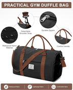 Gym Bag Womens,Travel Duffel Carry on Bag Sport Tote Bag Weekend Overnight Bag
