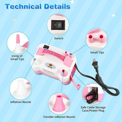 Electric Balloon Pump, Portable Electric Balloon Blower Machine Balloon Air - Image 2