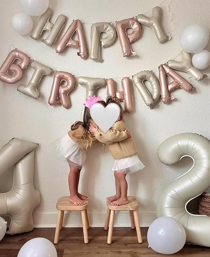 40 Inch Cream Number Balloons 0-9, Giant Self-Sealing Beige Foil Number 0 White - Image 6