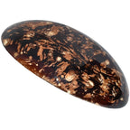 Camila Paris CP3869 French Hair Barrette Clip Oval Brown and Gold, Strong Hold Grip Hair Clips for Women, No Slip Rubberized Metal Closure, Durable Styling Girls Hair Accessories, Made in France