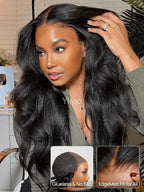 YIROO No Slip 7x5 Bye Bye Knots Yaki Straight Lace Front Glueless Drawstring Wig Human Hair with Deep Stretch Cap Fits All Head Sizes,Pre-Plucked Pre-Cut Wear and Go Wig for Women 150% Density 22Inch
