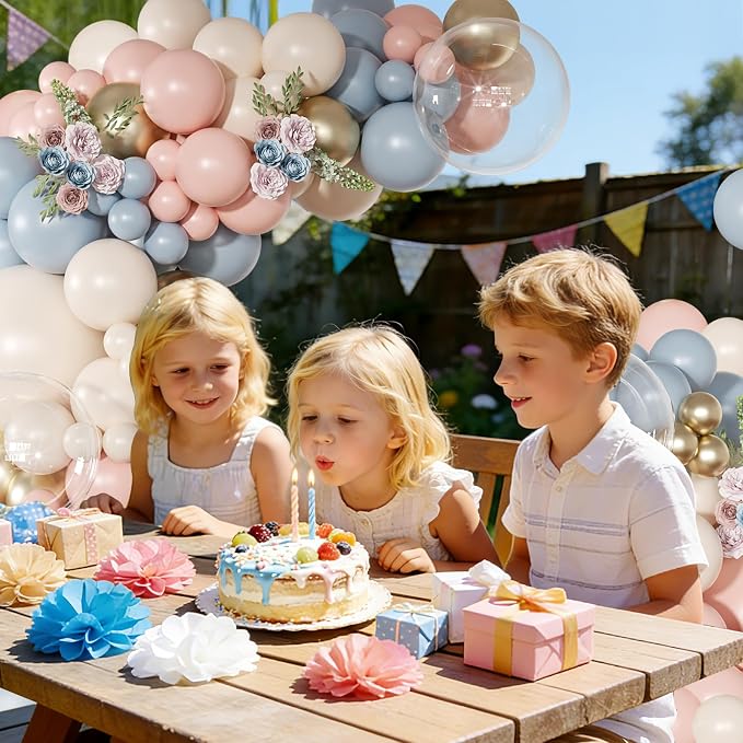 Gender Reveal Pink Blue Balloon Arch Kit Baby Shower Decorations | 126Pcs Pink - Image 2