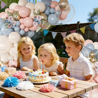 Gender Reveal Pink Blue Balloon Arch Kit Baby Shower Decorations | 126Pcs Pink - Image 2
