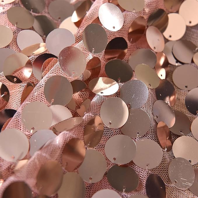 HH 9x8FT Big Sequin Backdrop Curtains, Photo Backdrop Payette Sequin Backdrop - Image 4
