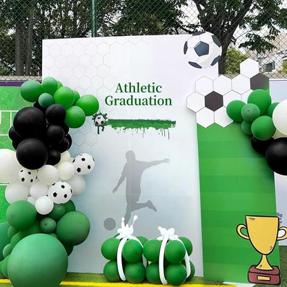 Black Green White Balloon Garland Arch Kit - Image 6