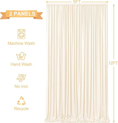 10x12 Champagne Backdrop Curtains - Image 5