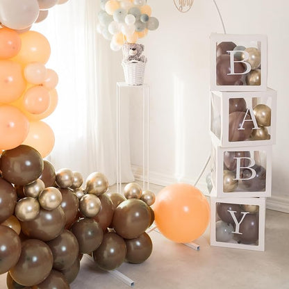 50pcs Brown Balloons, 12inch Dark Brown Latex Neutral Balloons | Balloons - Image 3
