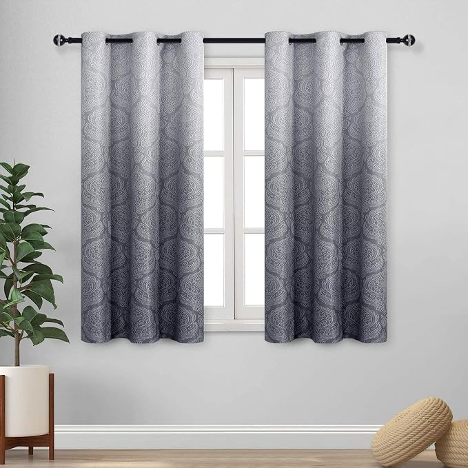 DWCN Grey Ombre Blackout Curtains by DWCN