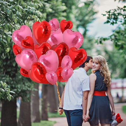 TONIFUL Red and Pink Heart Balloons and Sweet Love Balloon Kit Valentine’s Day - Image 4