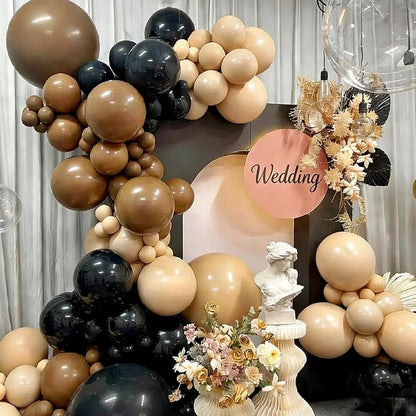 Black Brown Nude White Balloon Garland Arch Kit - Image 7
