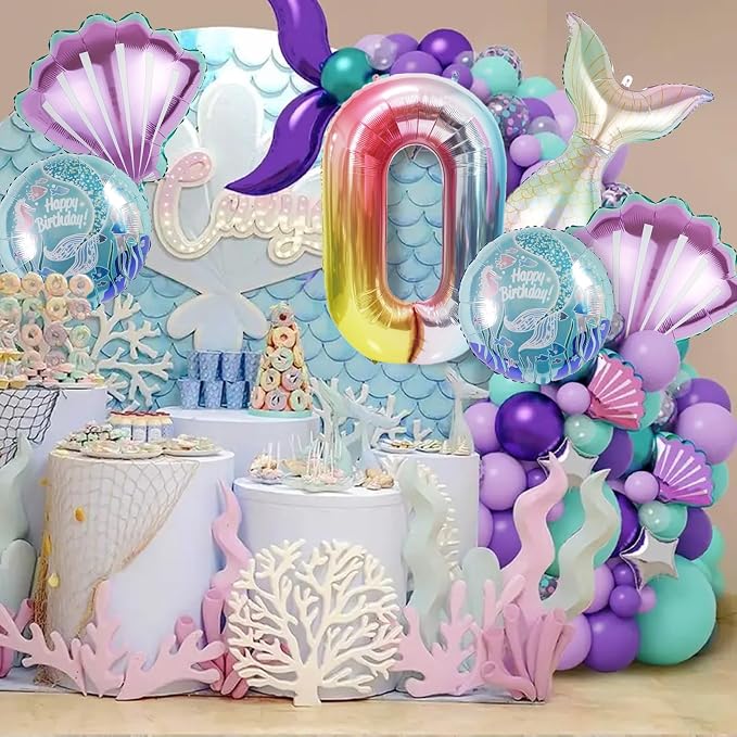 Mermaid Birthday Decorations Mermaid Balloons - Image 5