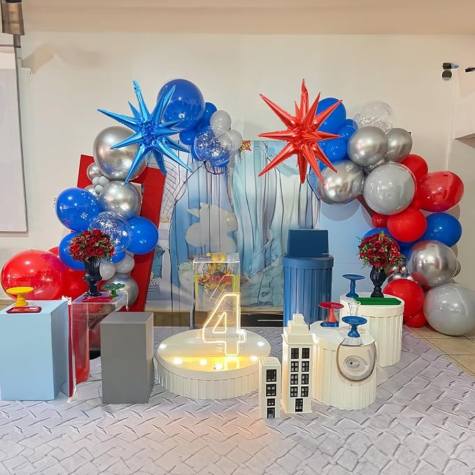 Red Blue Silver Balloon Arch Garland Kit, 4th July Patriotic 250th Anniversary - Image 6