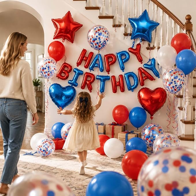27 PCS Happy Birthday Balloon, Birthday Decorations 3D Foil Happy Birthday - Image 5