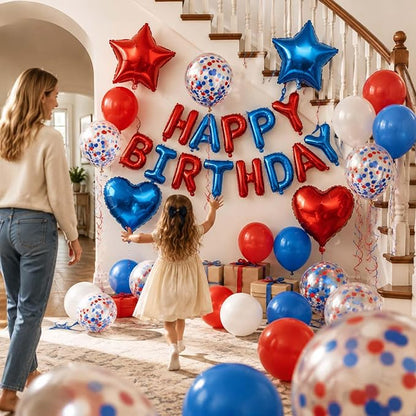 27 PCS Happy Birthday Balloon, Birthday Decorations 3D Foil Happy Birthday - Image 5