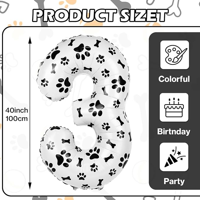 40 Inch Dog Foil Birthday Balloons - Image 2
