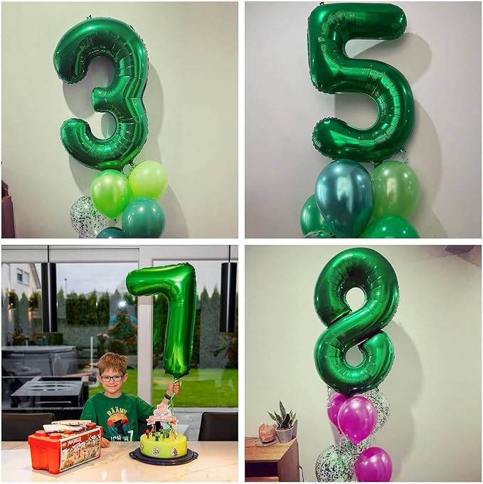 Number 28 Dark green Balloons 40 Inch Giant Dark green Foil 28 Helium Balloons - Image 6