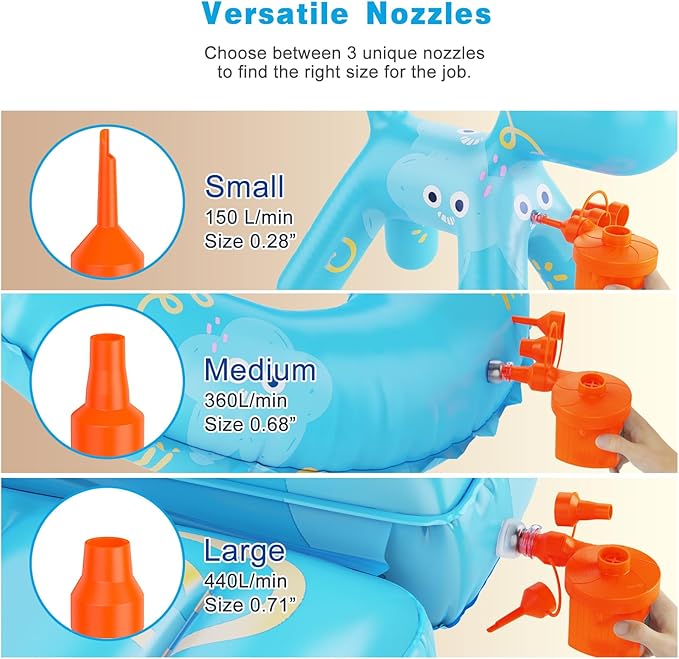 Electric Air Pump for Inflatables, Portable Quick-Fill Air Pump - Image 6