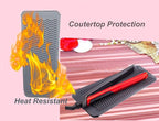 Heat Resistant Silicone Mat Pouch,Hair Styling Tools for Curling Irons, Flat Irons, Hair Straightener， 11.5 * 6 Inches, Food Grade Silicone, Grey