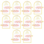 20PCS Bridesmaid Pink Checkered Hair Accessories - No Bend Creaseless Glitter Hair Clips for Bride Women Girls (20Pcs/10Cards)