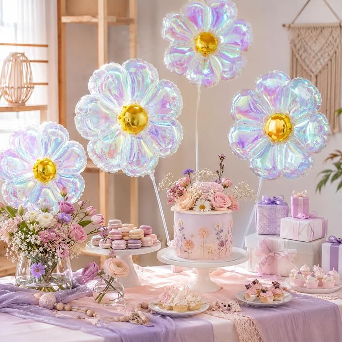 Iridescent Daisy Balloons, Baby Shower, Bridal Shower and Spring Party - Image 8