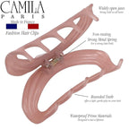 Camila Paris CP3530 French Hair Clip for Women, Pink, Girls Hair Claw Clip Jaw Fashion Durable and Styling Hair Accessories for Women, Luxury Ladies Strong Hold No Slip Grip Clamp, Made in France