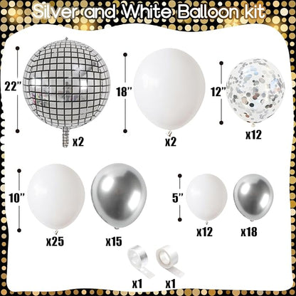Disco Ball Arch Kit, Confetti Balloons - Image 2